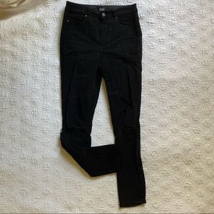 Black corduroy high waisted jeans